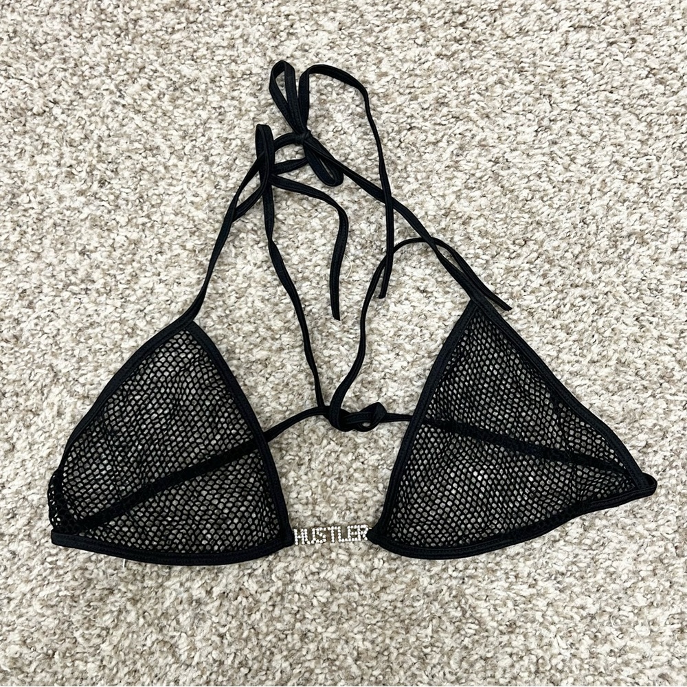 Vintage Y2K Mcbling indie sleaze fishnet hustler Hollywood lingerie bra